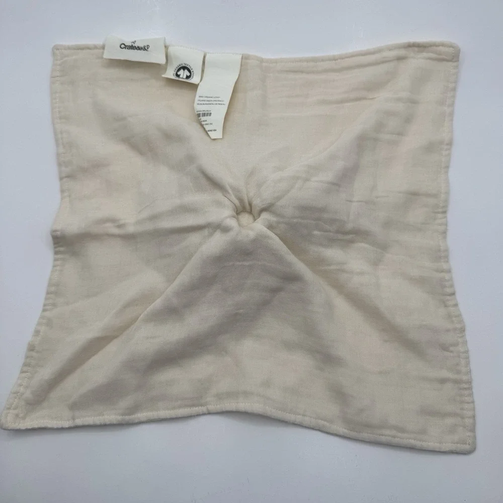 Leanne Ford Design Bird Organic Cotton Lovey Security Blanket Cream Crate Barrel